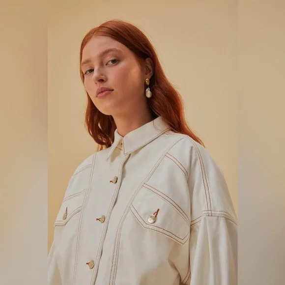 Farm Rio Off-White Mini Bomber Jacket - Picture 6 of 14